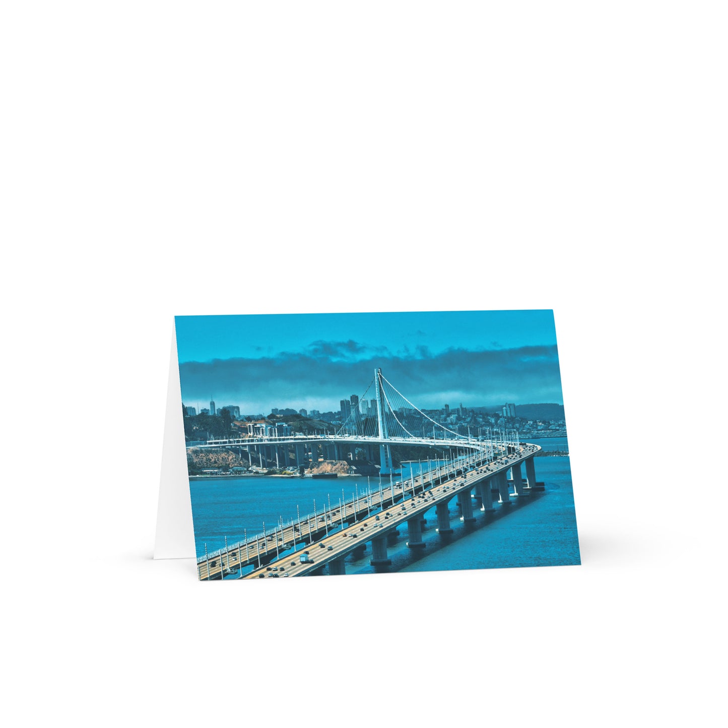 Bay Bridge Blue Greeting card