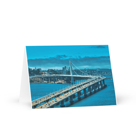 Bay Bridge Blue Greeting card